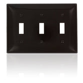 Leviton 80711 Commercial Grade Nylon Wallplates 3-Gang